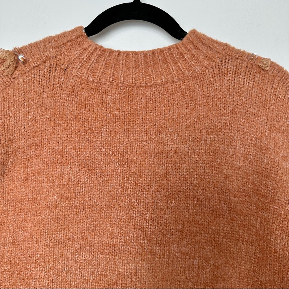 Coquette Girl Feminine Oversized Sweater Boxy Drop Shoulder Cozycore Cabincore - Picture 8 of 10